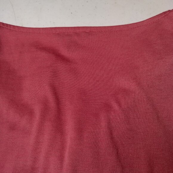 Talbots Tank Top Size Large Pink Rose Pleated Trim V Neck Pastel Beachy Feminine - Picture 13 of 13